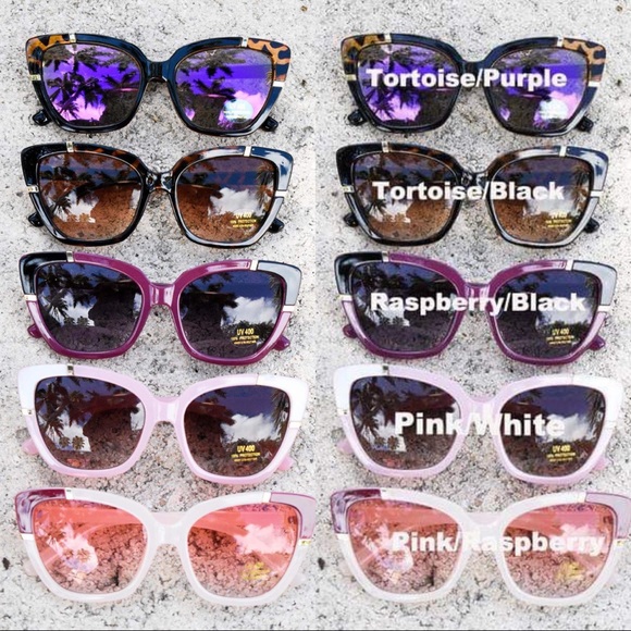 Rectangular Cat Eye Sunglasses - Picture 2 of 3